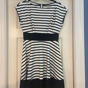 Kate Spade worn once Black and White Striped Dress